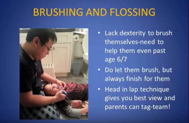 brushing and flossing